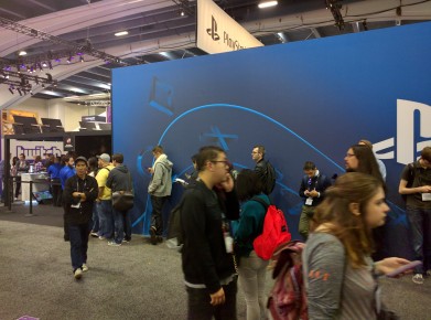 Not as big as Occulus, but still a long line.